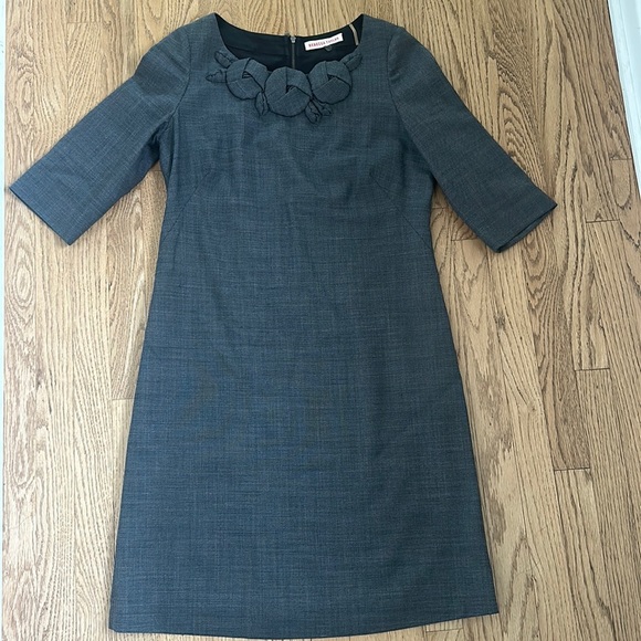 Rebecca Taylor sheath with flowers- wool material - Picture 1 of 6